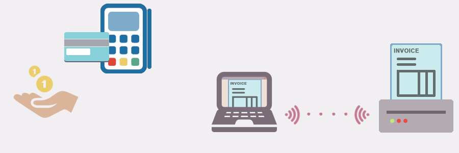 Veterinarian processes payments at client's house